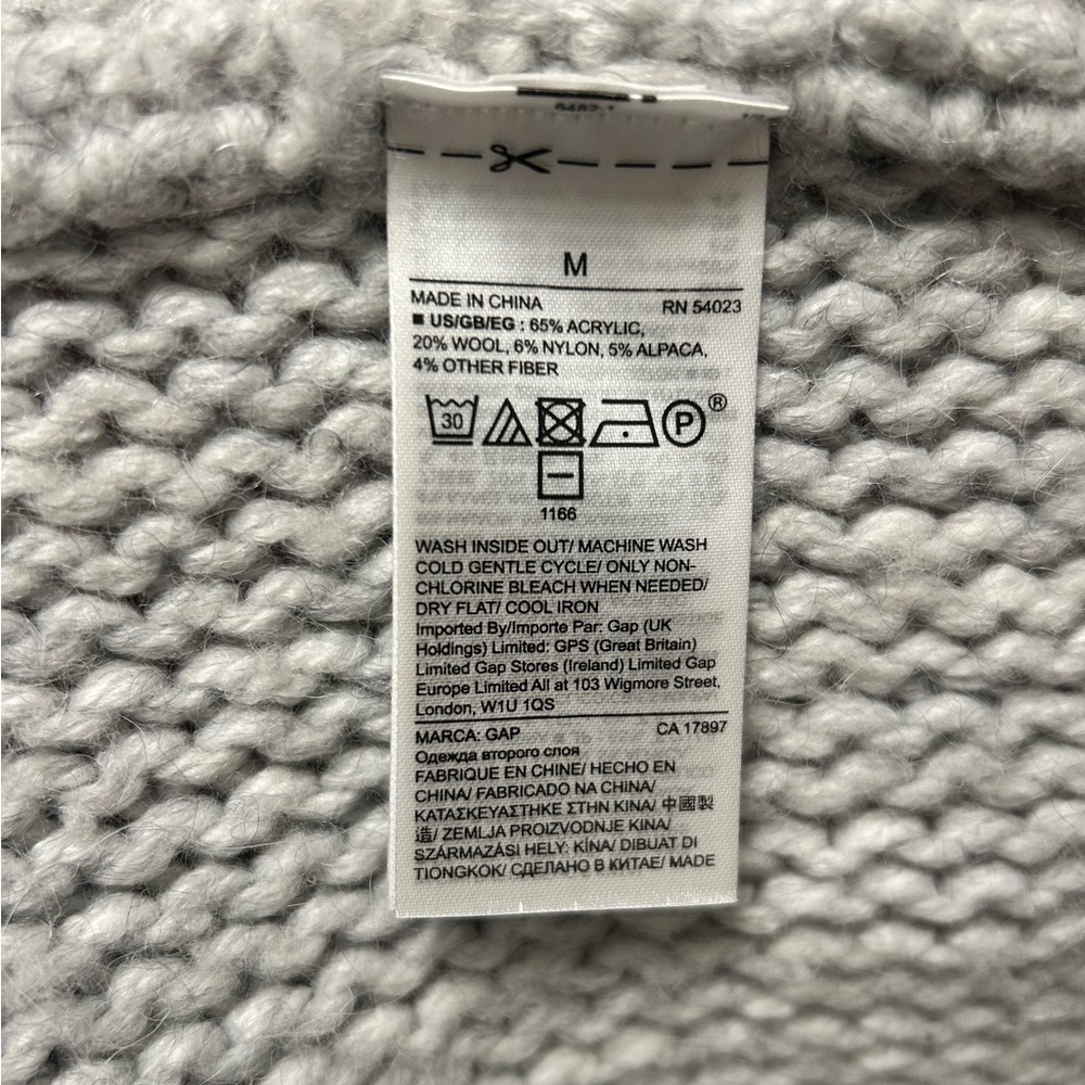 GAP Chunky Knit Shawl Collar Cardigan – Women’s M - Picture 4 of 4